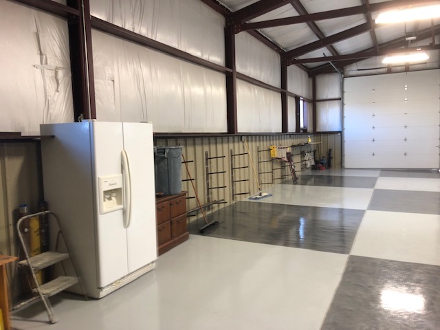 Inside of Steel Building