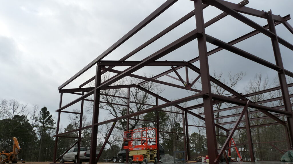 40x40x16 with 20' Enclosed Lean-to Garage and Office in Oklahoma