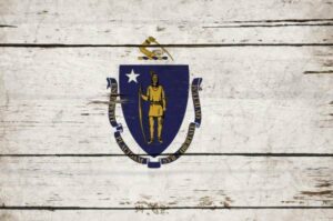 Massachusetts State Flag Wooden