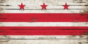 Washington D.C. Wooden Flag