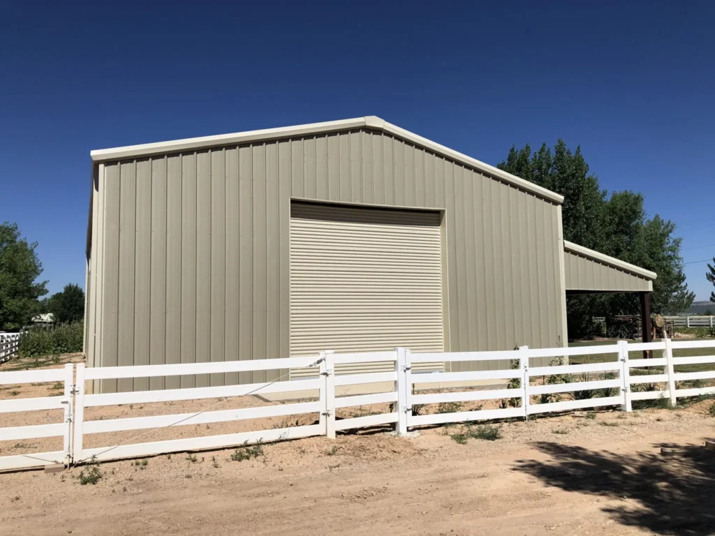 New metal garage buildings inspected by homeowners in Vermont.
