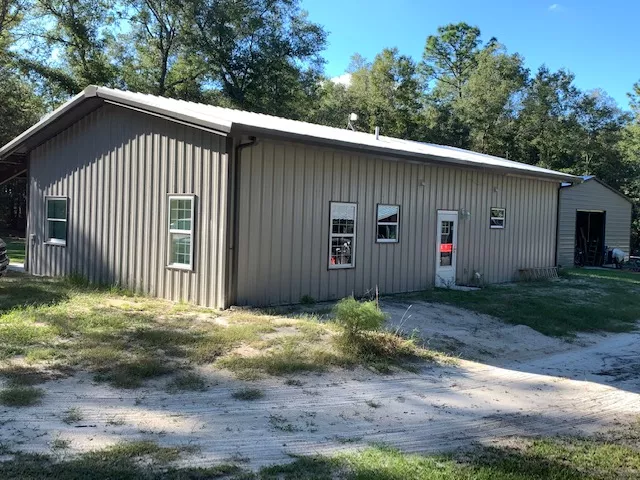 A client looking at a commercial metal storage facility.